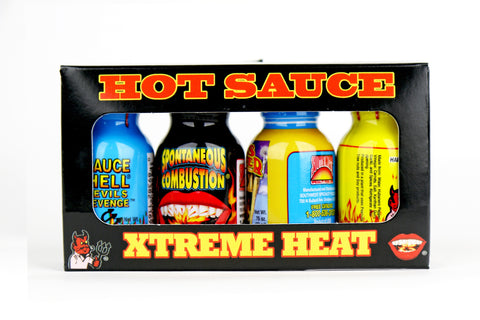 Xtreme Heat Mini Bottle Hot Sauce Four Pack